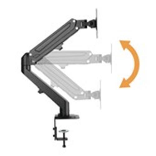 DUAL ARM MONITOR DESK MOUNT BRACKET GAS SPRING FULL MOTION FOR 17-27 INCH SCREEN - Picture 3 of 6