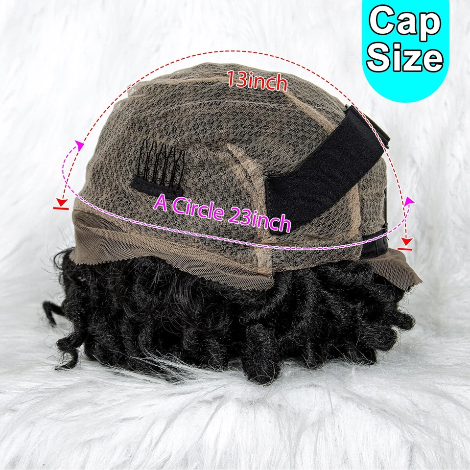 Pelucas trenzadas peluca sintética de encaje completo trenzado cabello sin nudos caja trenzas cortas pelucas Foto 4 de 4