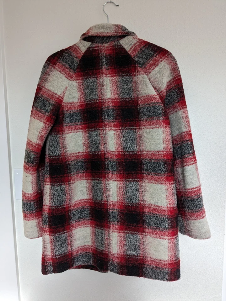 Abrigo Madewell Depot Cocoon a Cuadros Talla Pequeña Lana  Foto 2 de 4