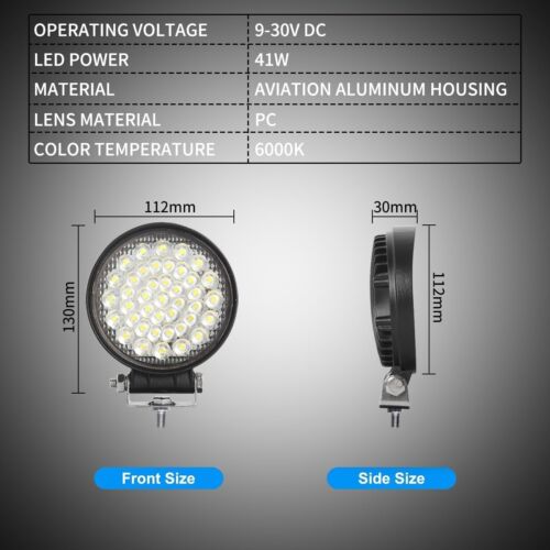 10 piezas. Camión de luces tractor led redondas 4" 12V 41W, tractor, todoterreno - Imagen 2 de 7