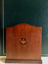 Antique English Regency Mahogany Book Slide Expandable Bookend Holder Library