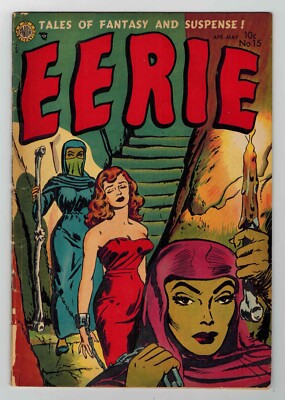 EERIE # 15 - (AVON 1951) - PRE-CODE HORROR - COVER DETACHED, BUT COMPLETE - F/G
