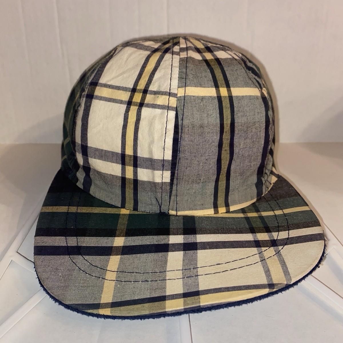 Vtg Nautica Reversible Fleece/Plaid Hat - OSFM View 5