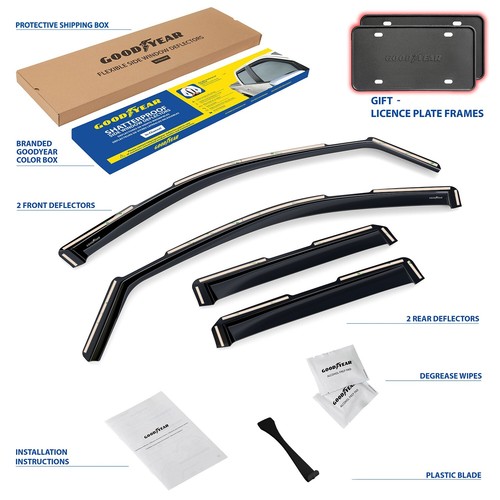 Side Window Deflectors Rain Guards for 2021-2025 GMC Yukon SHATTERPROOF - Picture 6 of 7