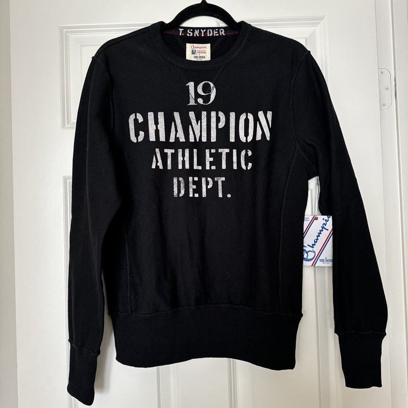 Todd Snyder X Champion SZ S Black 19 Champion Athletic French Terry Sweatshirt