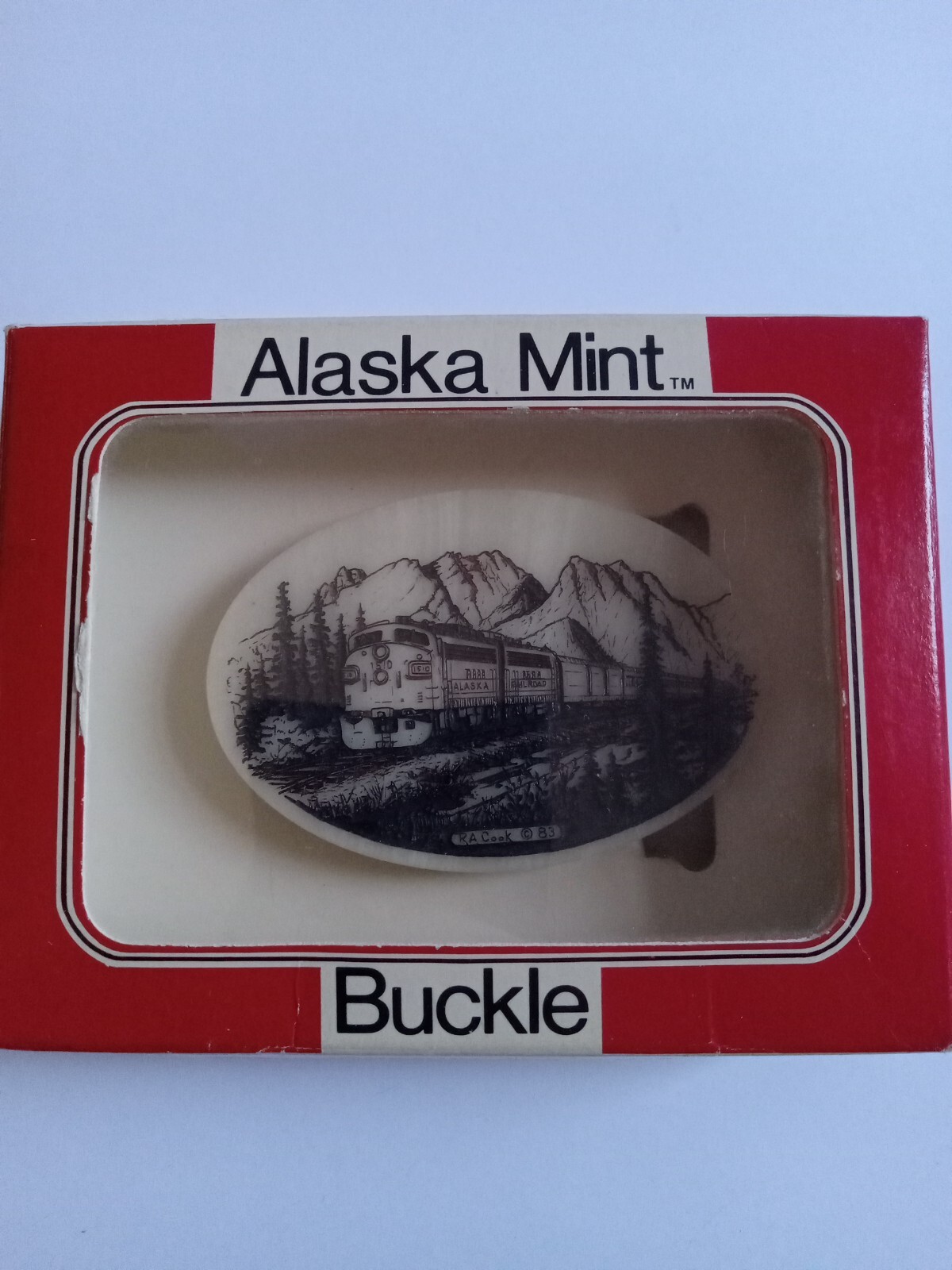 Vintage Alaska Mint Belt Buckle Kiana Alaska Railroad 1983 Complete In Box eBay