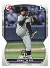 Isaiah Coupet RC 2023 Bowman Draft #BD-37 Pre ROOKIE MLB Rockies ID:87364