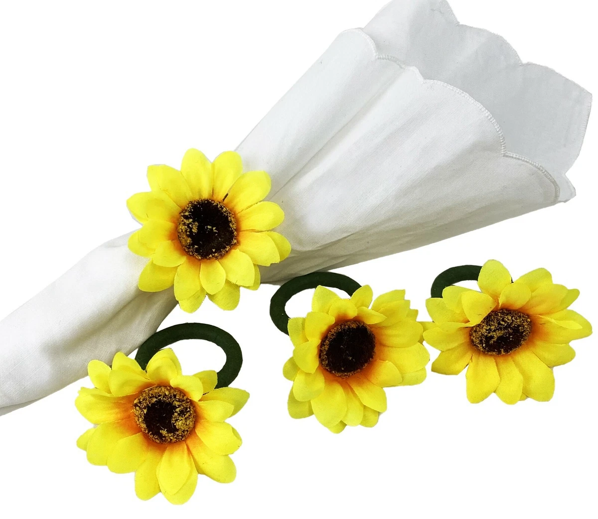 Sunflower napkin store rings bulk