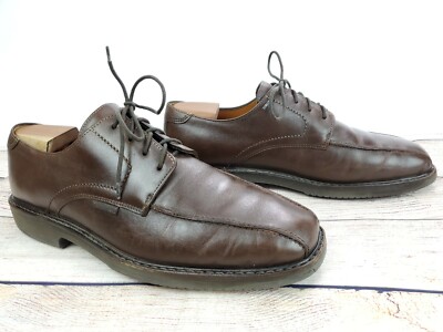 Mephisto Mens 8.5 Oxford Goodyear Welt Brown Leather Bicycle Toe Lace-Up Shoes