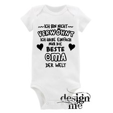 Baby Body mit Aufdruck Motiv beste Oma Spruch...