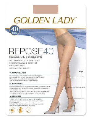 10 PAIA COLLANT GOLDEN LADY REPOSE 40 DENARI ELASTICIZZATO