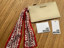 ★ LOVE MOSCHINO ★ Clutch Tasche Seide Leder