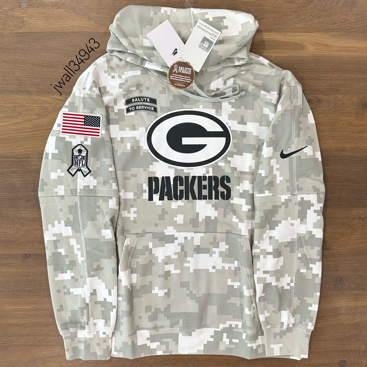 Camo Unrl Golf Hoodie Unrl Hoodie Packers Packers Military Apparel - Main Image