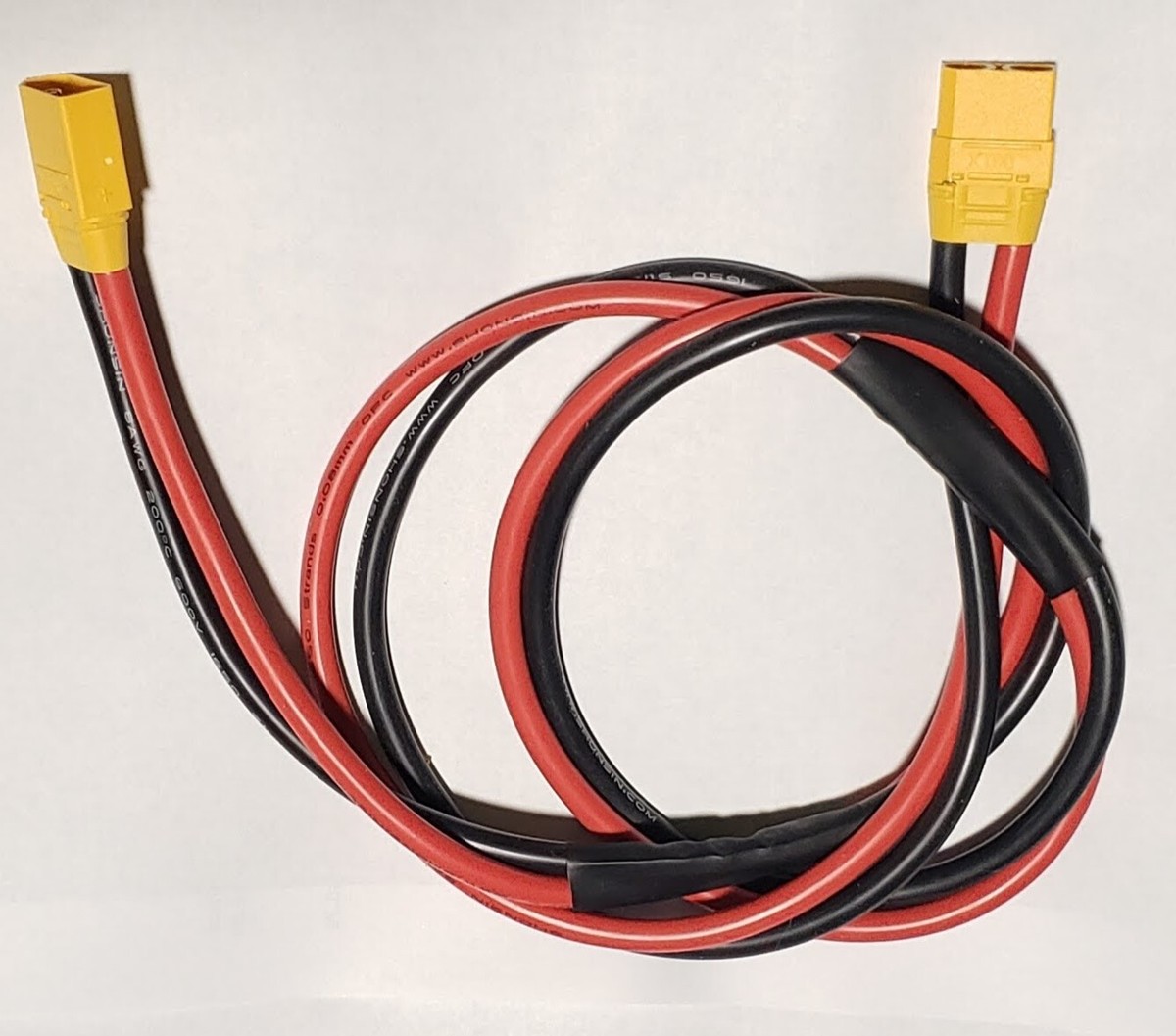 XT90 Female XT90 Male 8 AWG Silicon Extension 21 in long XT-90F XT