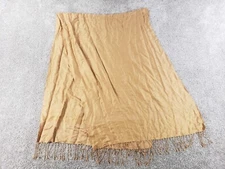 Pashmina Cashmere Silk Shawl Scarf Tan Fringe
