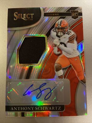 2021 Select Football ANTHONY SCHWARTZ RPA RC Auto Silver Prizm RPA /199 BROWNS