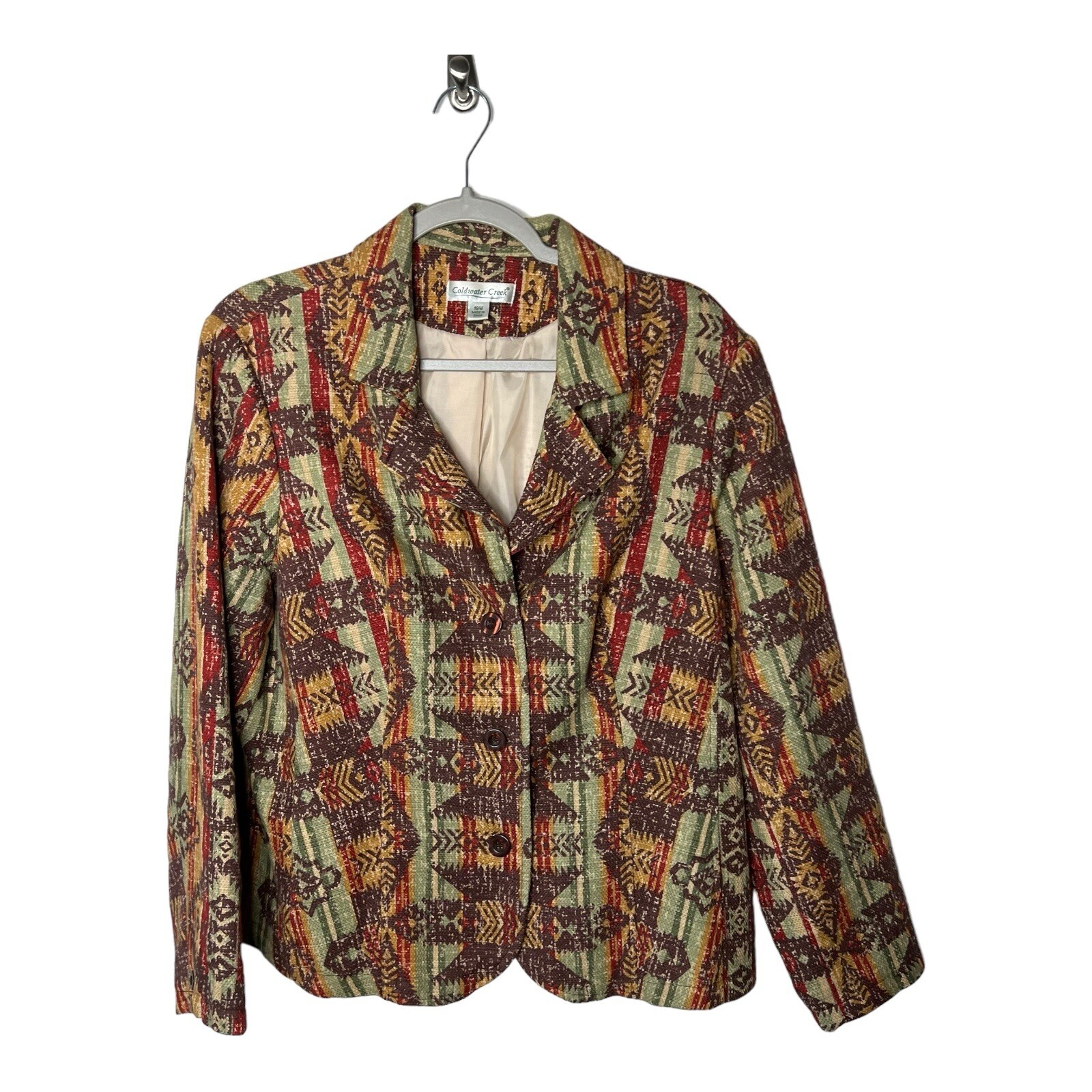 Coldwater Creek Blazer Womens 18 Aztec Western Tw… - image 1