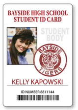 KELLY KAPOWSKI SAVED BY THE BELL  NAME BADGE HALLOWEEN COSPLAY MAGNET BACK