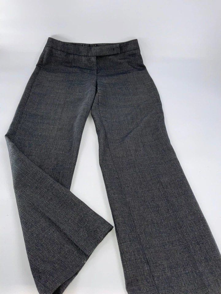 Escada Dress Pants Women’s Sz 8 Gray Wool Poly Bootcut Flat Germany YGI E2-348 - Image 2 of 4