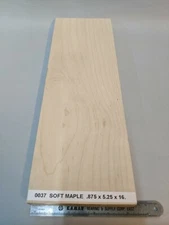 Soft maple board  7/8" x 5-1/4" x 17". S4S.  Sanded