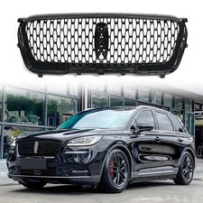 Black Front Bumper Upper Grille Mesh Grill Fits Lincoln Corsair 2020 2021 2022