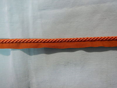 Cord Flange Rayon 6mm  Rust x 5 metres