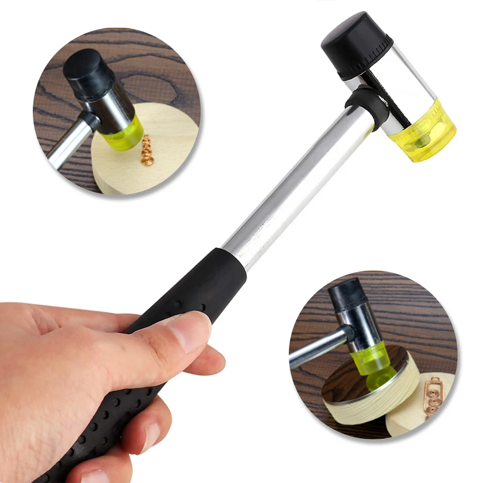 Mazo de goma y nailon de 25 mm/30 mm mango de goma joyeros martillo ventana acristalamiento Foto 2 de 4