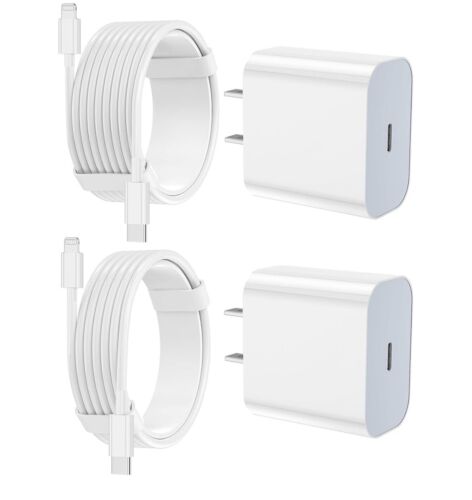 OEM Original Genuine Apple iPhone 14/13/12 Charger Cable 3f6ft 20W Power Adapter