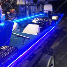 Blue LED Black Light Night Fishing LED Strip boat bass fishing 12v dc