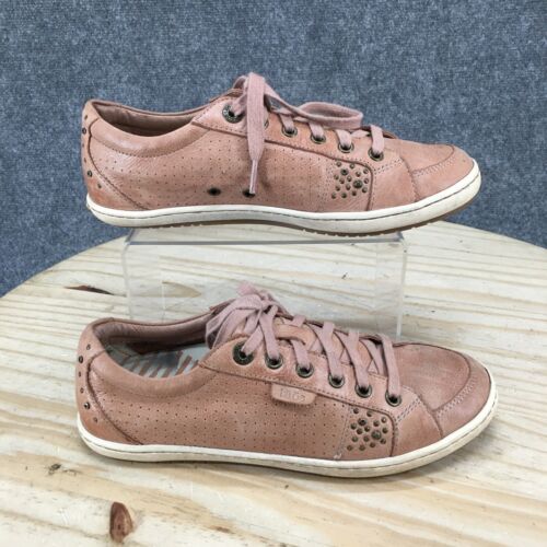 Taos Shoes Womens 8 Freedom Walking Sneakers Comfort Pink Leather Lace Up