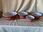 Pyrex Autumn Harvest Mixing Bowls Set Of 4 Wheat 401 402 403 404 Vintage