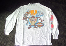 VTG 1993 Harley Davidson Looney Tunes Warner Bros TAZ "WILD MAN" Men's LARGE VG