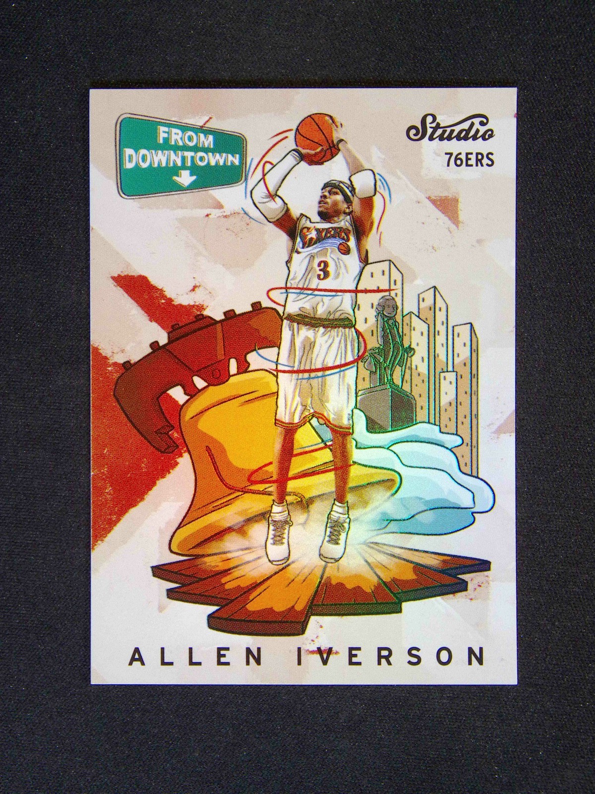 2016-17 Panini Studio Allen Iverson Downtown Case Hit SSP