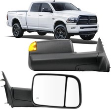 Passenger Right Side Towing Mirrors Compatible with 2009-2018 Dodge Ram 1500 ...