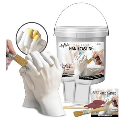 ArtzStyle Plaster Hand Casting Kit for Couples   DIY Plaster Mold Keepsake
