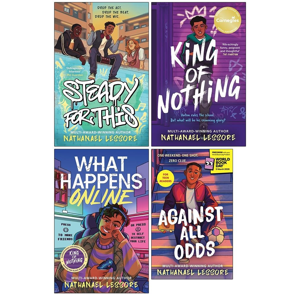 Nathanael Lessore Collection 4 Books Set Against All Odds World Book Day,Steady
