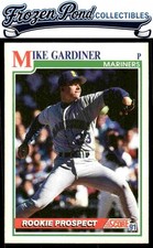 Mike Gardiner 1991 Score #721 Rookie Seattle Mariners Card. rookie card picture