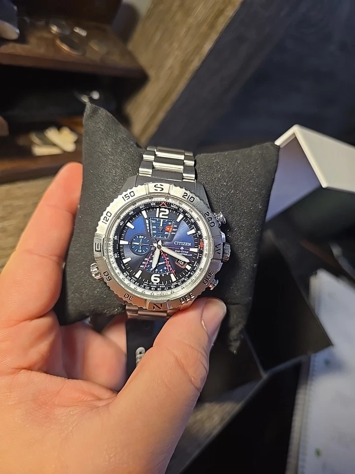 Citizen Men's Promaster Navihawk A-T Chronograph Watch AT8220-55L with Blue Dial - Image 2 of 4