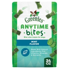 Greenies Anytime Bites Dog Treats, Mint Flavor, 24 oz bag