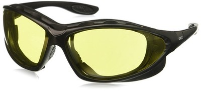 Uvex Honeywell Seismic Black Amber Lens Uvextra Anti-fog Safety Glasses