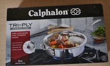 Calphalon Tri-Ply Stainless Steel 3Qt. Saute Pan with Lid and 10'' Frypan