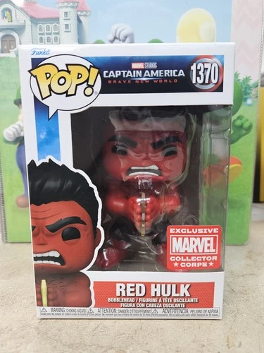 Funko Pop! Marvel: RED HULK #1370 Amazon Collector Corps Exclusive w/Protector