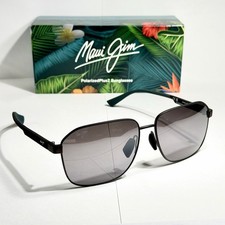 MAUI JIM ONIPAA MJ 651-02 MATTE GUNMETAL W/ SILVER TO BLACK POLARIZED SUNGLASSES