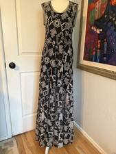 NWT Johnny Was - BIYA Mazzy Embroidered Mesh Maxi Dress Sleeveless Lined M