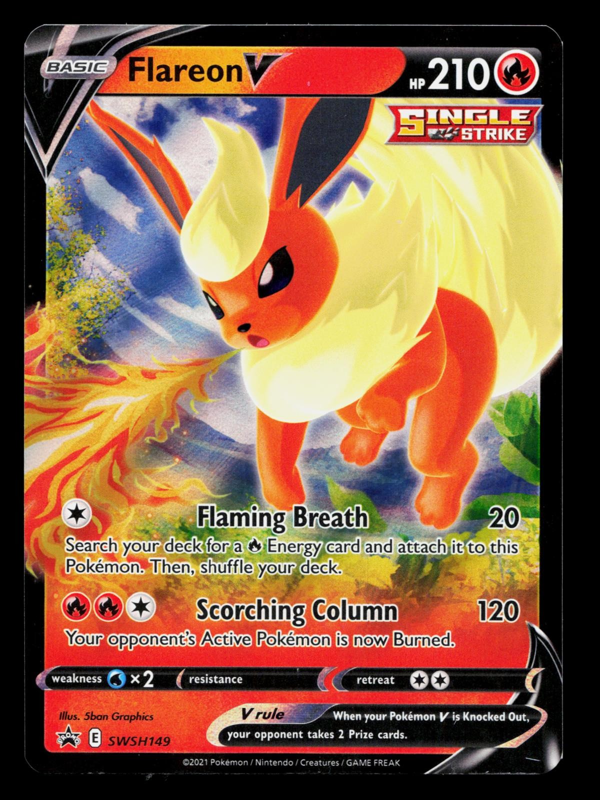 FLAREON V SWSH149 HOLO PROMO SWORD & SHIELD PROMO POKEMON NM