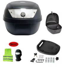 PER TRIUMPH TIGER 800 ABS  BAULETTO VALIGIA 28L NERO OPACO 1 CASCO FORNITO DI P