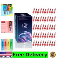 50PCS Tattoo Cartridge Needles Mixed Size Steriled Needles with Disposable Me...