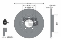 2 PCS Bendix Braking BDS1966 Brake Disc