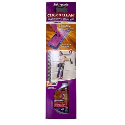 Rejuvenate Click n Clean Multi-Surface Spray Mop Purple with Grout Brush 32oz