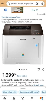 Brand new Samsung ProXpress C3010ND A4 Colour Laser Printer, 100% ink level. - Image 1 of 4
